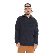 Pull col camionneur côtes anglaises avec écusson Marlon | Homme - VonDutch | Von Dutch