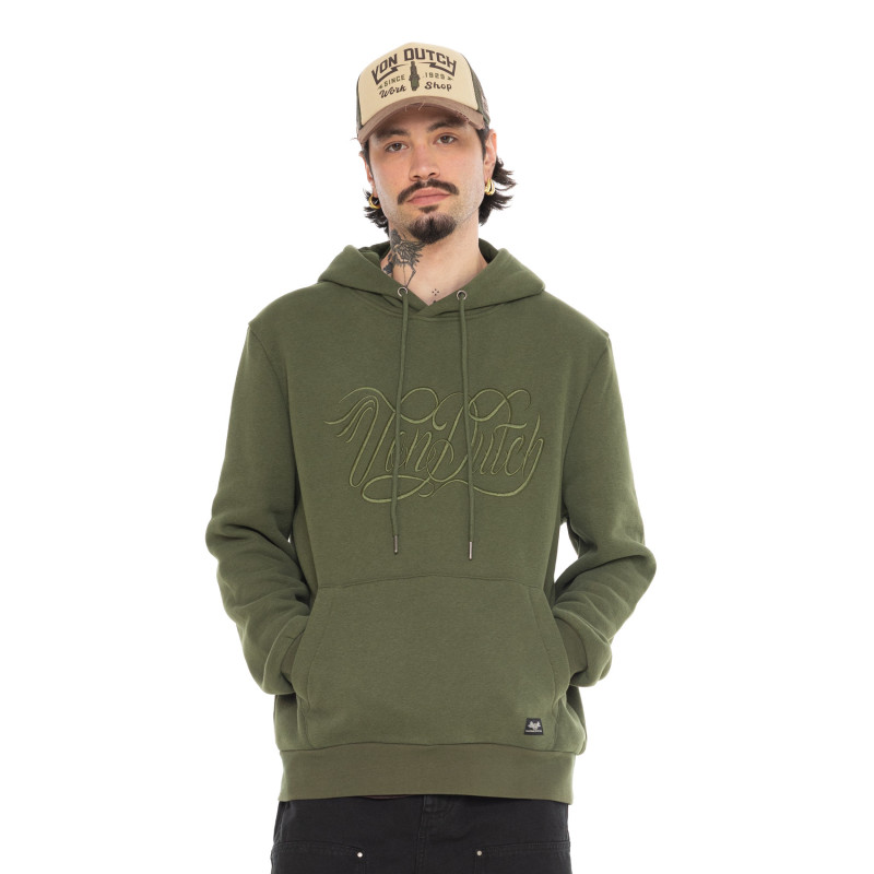 Sweat à capuche Vert Molletoné RUBEN | Homme - Vondutch | Von Dutch