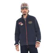Sweat Sans capuche Zippé Bleu Molletoné WYATT | Homme - Vondutch | Von Dutch
