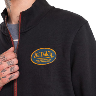 Sweat Sans capuche Zippé Noir Molletoné WYATT | Homme - Vondutch | Von Dutch