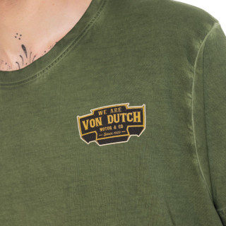 Tee Shirt Vert coupe Régular Col rond effet Délavé CATLIF | Homme - Vondutch | Von Dutch
