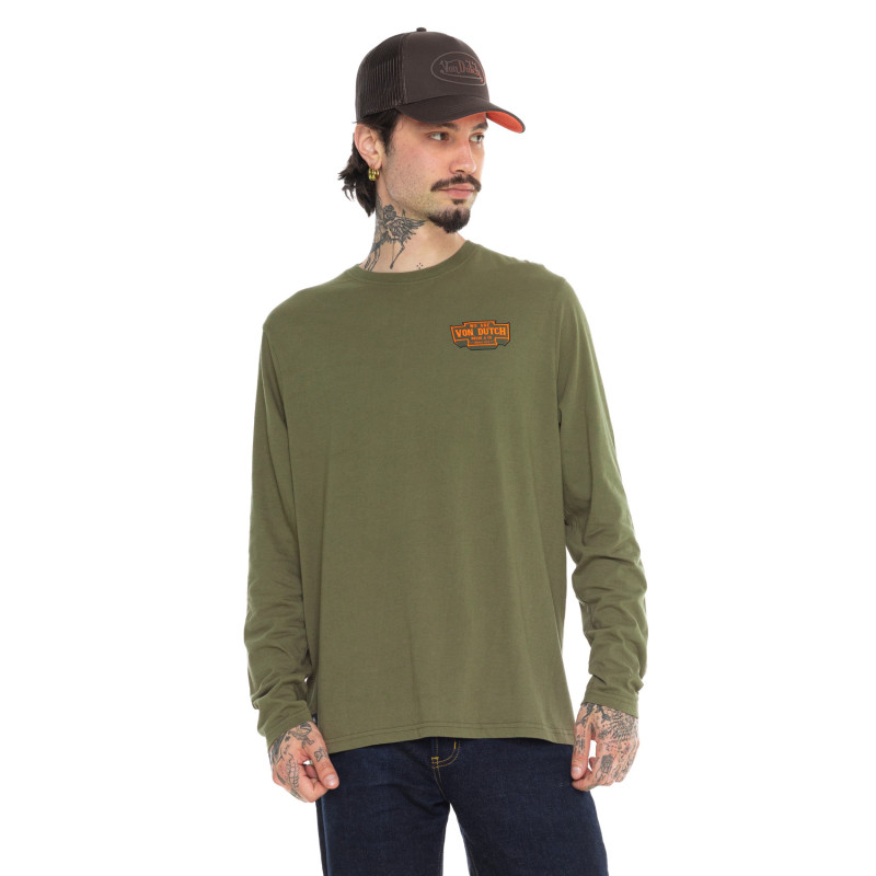 Tee Shirt Kaki coupe Régular Col rond FLYNN | Homme - Vondutch | Von Dutch
