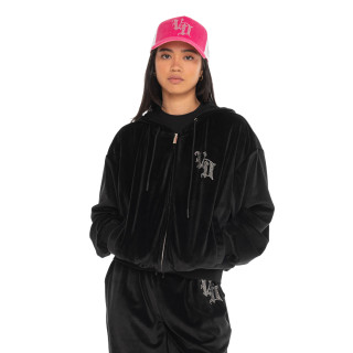 Sweat à capuche Zippé Noir DIAMS | Femme - Vondutch | Von Dutch