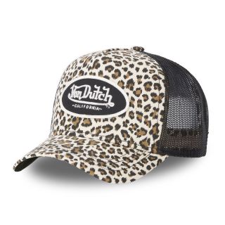 Casquette Vondutch Beige Trucker Snapback LÉOPARD