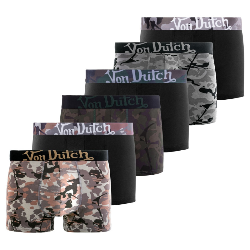 Lot de 6 Boxers homme Coton Kaki | Vondutch