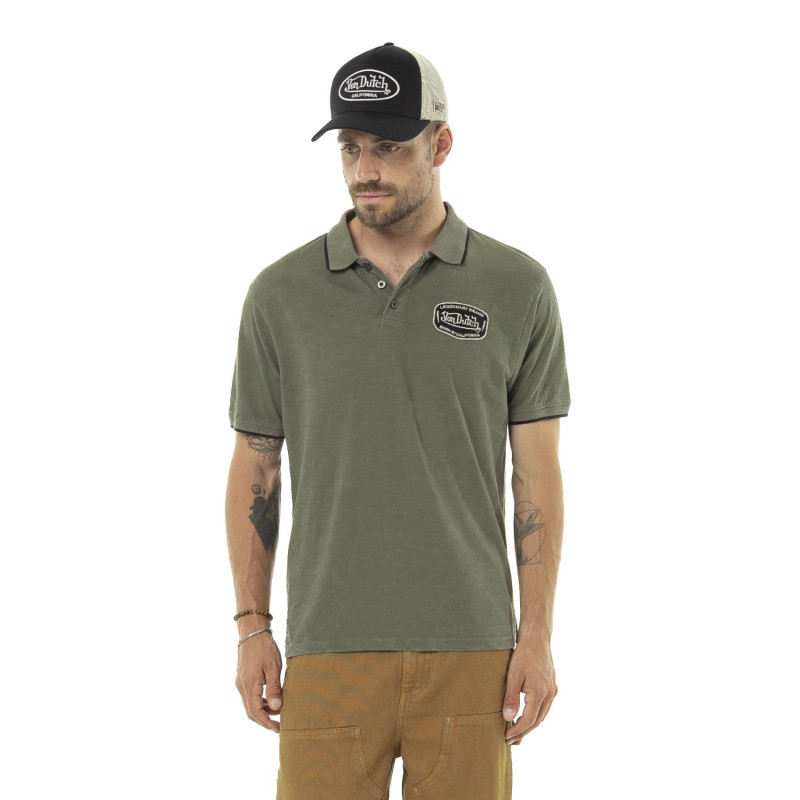 Polo Kaki coupe Régular Col boutonné EAGLE | homme - Vondutch | Von Dutch