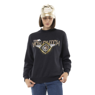 Sweat Sans capuche Noir PATCH | Femme - Vondutch | Von Dutch