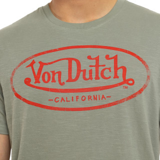 Tee Shirt Kaki coupe Régular Col rond effet Flammé BRAD | Homme - Vondutch | Von Dutch