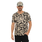 Tee Shirt Noir coupe Régular Col V effet Flammé RON | Homme - Vondutch | Von Dutch