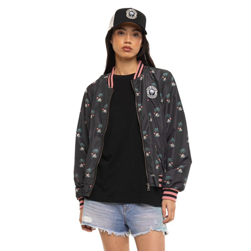 Blouson Mi saison Noire SKULL | Femme - Vondutch | Von Dutch