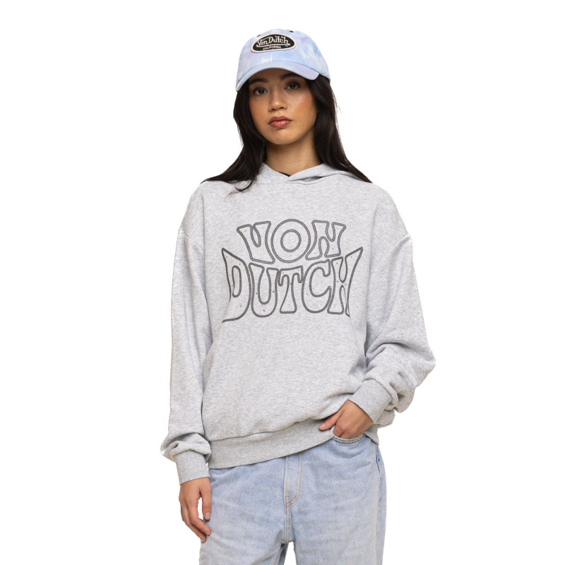 Sweat à capuche coupe Oversize Gris CHAIN | Femme - Vondutch | Von Dutch