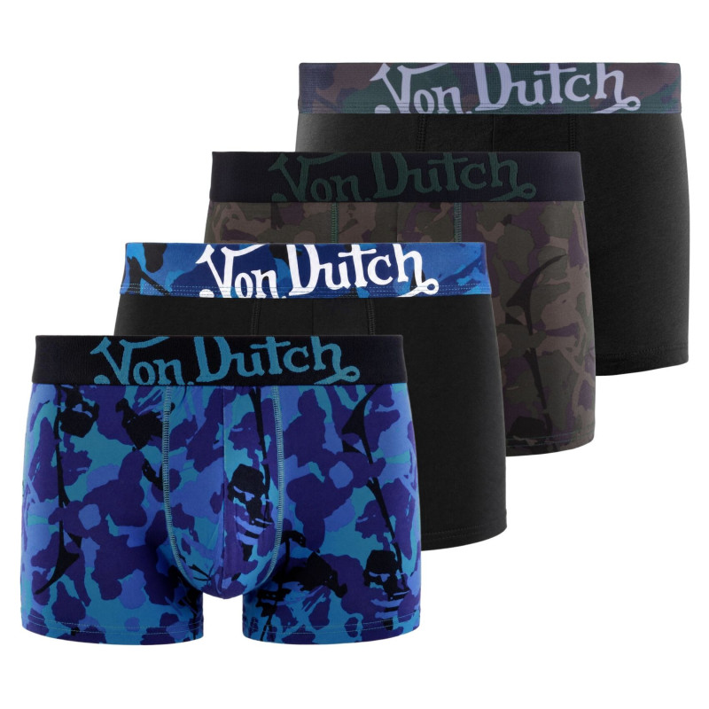 Lot de 4 Boxers homme Coton Bleu | Vondutch | Von Dutch