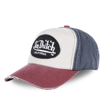 Casquette Vondutch Blanche Baseball Scratch effet Usé JACK