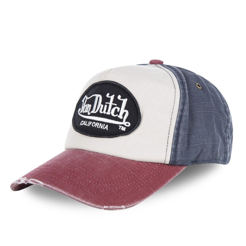 Casquette Vondutch Blanche Baseball Scratch effet Usé JACK Vondutch - 1