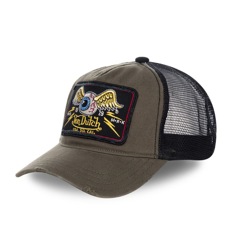Casquette Trucker Homme Von Dutch Flying Eye Kaki Vondutch - 1