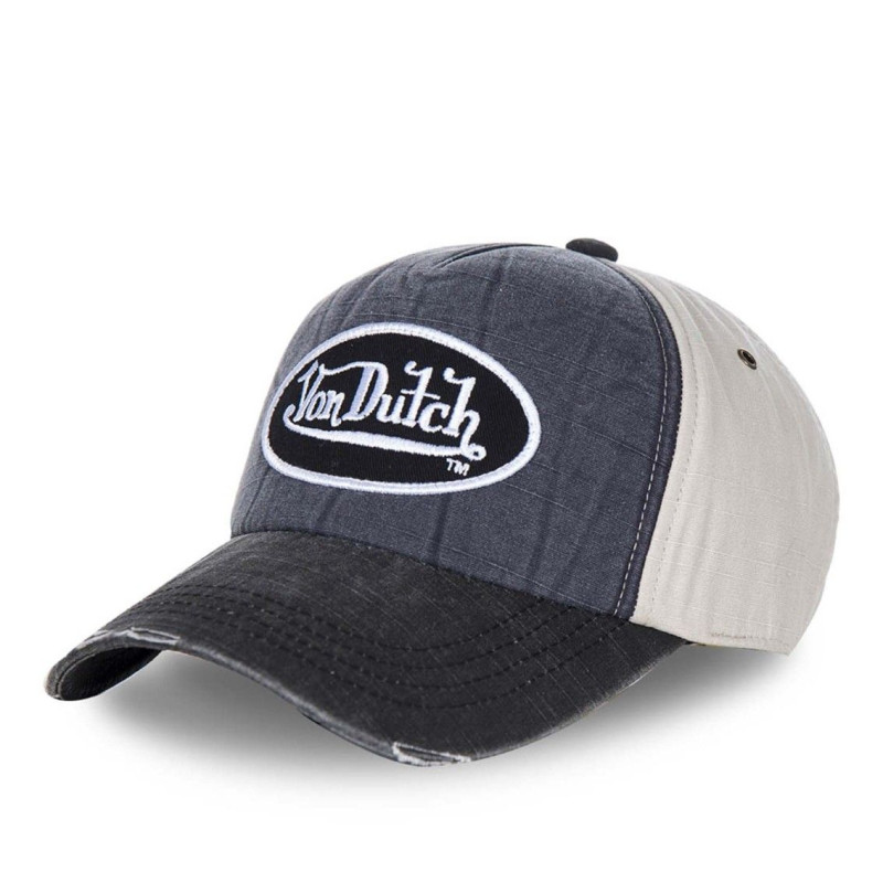 Casquette Vondutch Grise Baseball Scratch effet Usé JACK Vondutch - 1