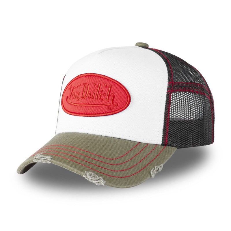 Casquette Vondutch Blanche Trucker Snapback effet Usé SUMMER Vondutch - 1